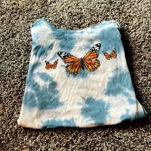 Aeropostale butterfly tie dye t shirt size medium